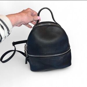 Steve Madden Black Leather Women's Backpack